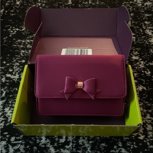 Ted Baker London Purple Bow Clutch - Picture 1 of 6